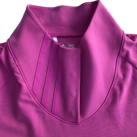 Adidas Golf ClimaLite Long Sleeve Pullover S Pink - Picture 2 of 4
